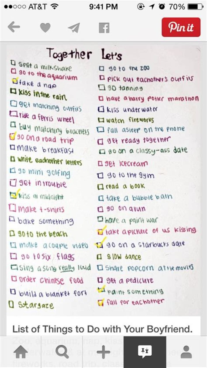 Things To Do With Your Boyfriend